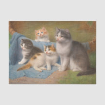 Gato y gatitos Wilhelm Schwar Art