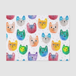 Papel De Seda Gatos acuarelas y amigos