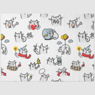 Papel De Seda Gatos divertidos, leche y magia.
