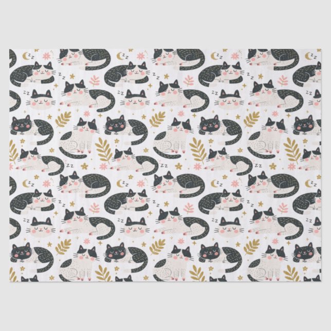 Papel De Seda Gatos durmiendo (Anverso)