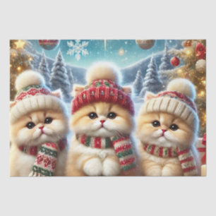Papel De Seda Gatos gatitos en decoración festiva de Navidades y