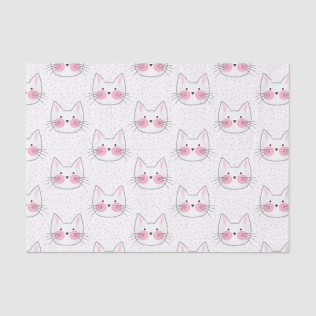 Papel De Seda Gatos lindos del gatito de Kawaii del japonés (Anverso)