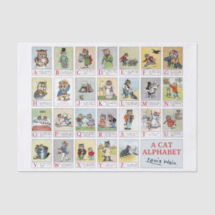 Papel De Seda Gatos, Louis Wain (el color de fondo cambia)