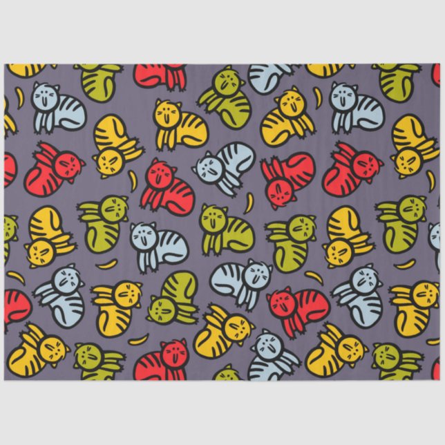 Papel De Seda Gatos más bananas (Anverso)