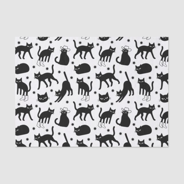 Papel De Seda Gatos negros (Anverso)