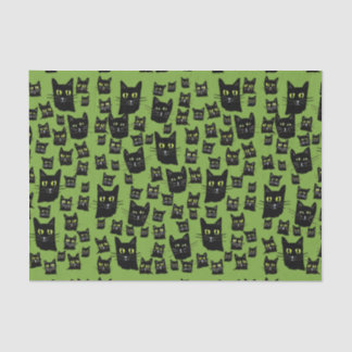 Papel De Seda Gatos negros fantasmales