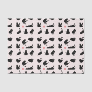 Papel De Seda Gatos negros tontos