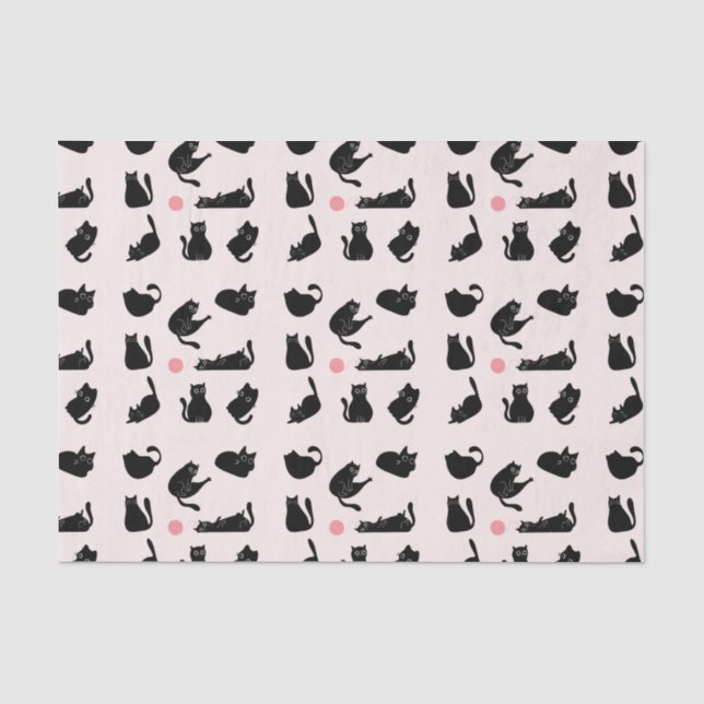 Papel De Seda Gatos negros tontos (Anverso)
