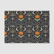 Gatos Vintage Arte Deco Halloween