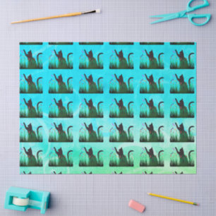 Papel De Seda Gatos y dragones 