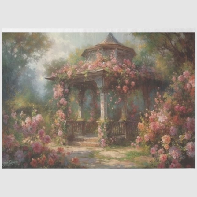 Papel De Seda Gazebo florido (Anverso)