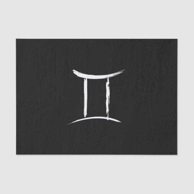 Papel De Seda GEMINI Twins Duality Zodiac May June Astrología (Anverso)