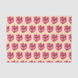 Papel De Seda Gemini Zodiac Coquette Heart Birthday Cake