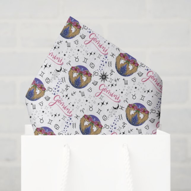 Papel De Seda Gemini Zodiac Tissue Paper (Bolsa de regalo)