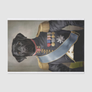 Papel De Seda General Murphy, Black Lab en uniforme militar