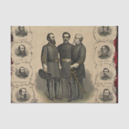 Papel De Seda Generales confederados Guerra civil 🎖️ héroes ⚔️