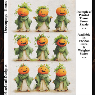 Papel De Seda Gente Calabaza Linda, Set de Halloween FK7 Decoupa