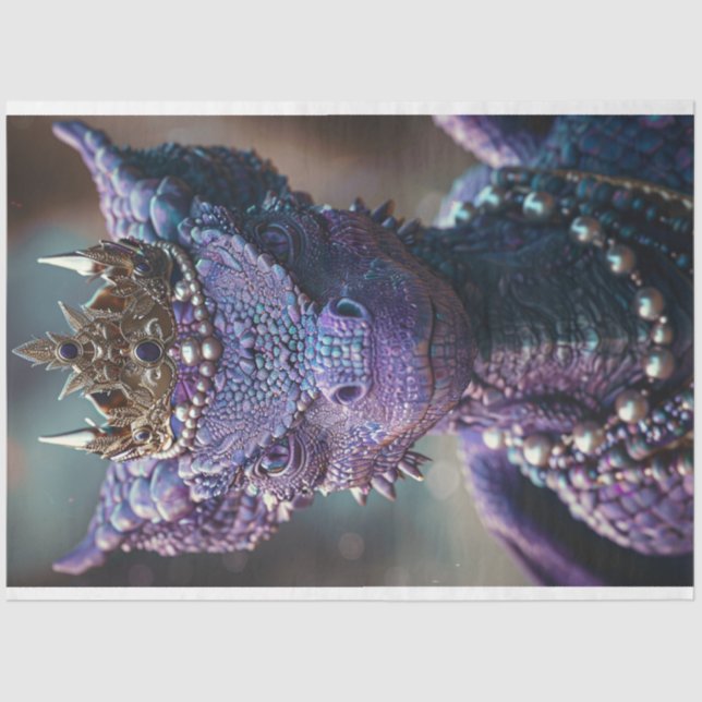 Papel De Seda Gente Púrpura Comen Desalojo Dragón (Anverso)