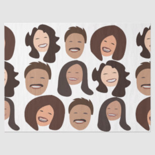Papel De Seda Gente Sonriente Cara Feliz