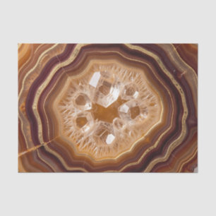 Papel De Seda Geoda de Ágata Dorada Cuarzo Cristal Primer Plano