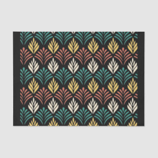 Papel De Seda Geometric Leaf Pattern, Geometric Leaves Pattern, 
