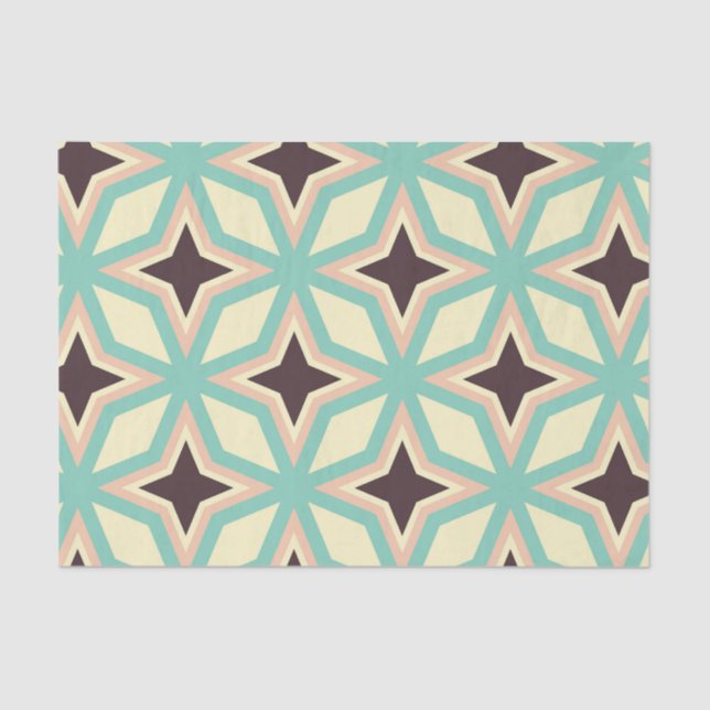 Papel De Seda Geometric pattern with alternating dark star shape (Anverso)