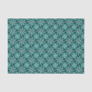 Papel De Seda Geométrica 3D Espiral Giro Turquesa Verde