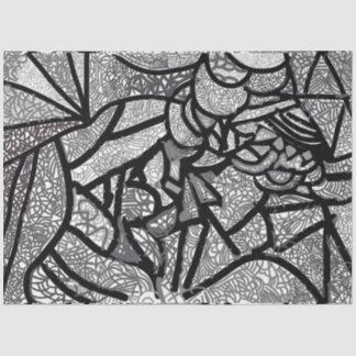 Papel De Seda Geométrica moderna en blanco y negro