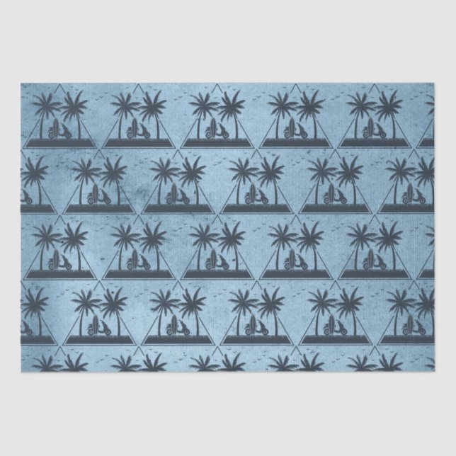 Papel De Seda Geométrico de vida de playa (Anverso)