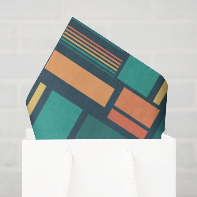 Papel De Seda Geométrico Moderno (Bolsa de regalo)