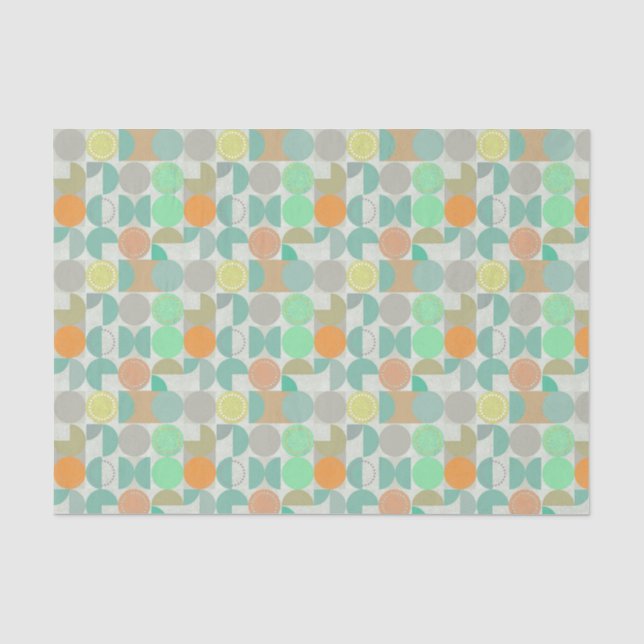 Papel De Seda Geométrico moderno multicolor (Anverso)