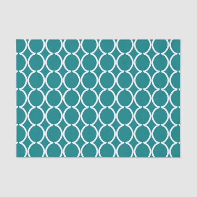 Papel De Seda Geométrico Ogee Lattice Chocolate Marrón (Anverso)