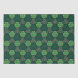 Papel De Seda Geométrico St Patricks Día Celta Triskele Shamrock