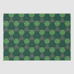 Papel De Seda Geométrico St Patricks Día Celta Triskele Shamrock