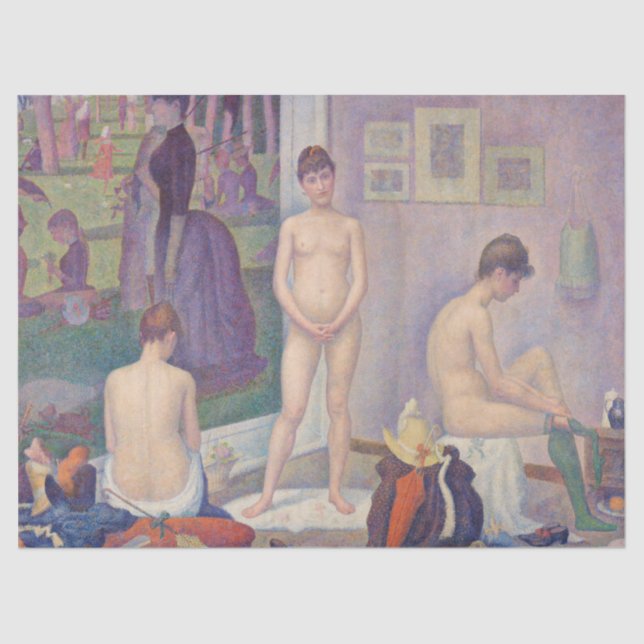 Papel De Seda Georges Seurat - Los Modelos (Anverso)