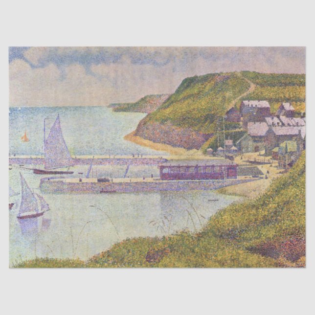 Papel De Seda Georges Seurat - Port-en-Bessin en la marea alta (Anverso)
