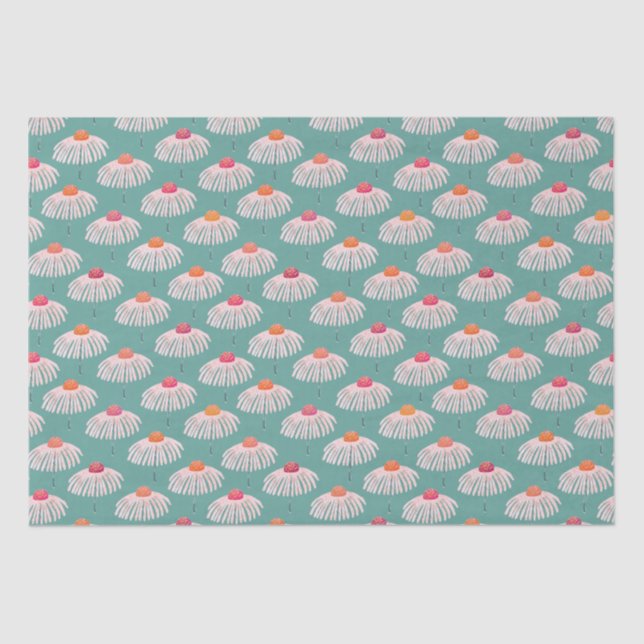 Papel De Seda Gerbera Daisy Floral (Anverso)