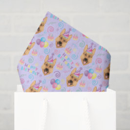 Papel De Seda German Shepherd Tissue Paper in Purple