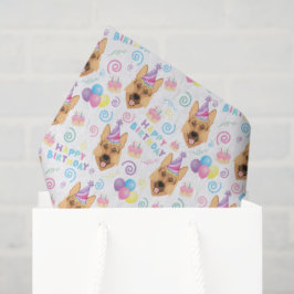 Papel De Seda German Shepherd Tissue Paper in White