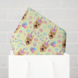 Papel De Seda German Shepherd Tissue Paper in Yellow