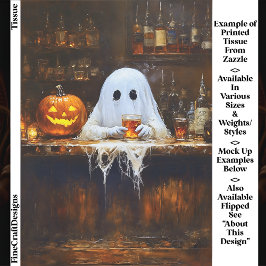 Papel De Seda Ghost at Haunted Halloween Bar EA2L Decoupage