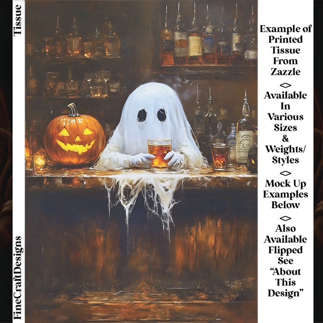 Papel De Seda Ghost at Haunted Halloween Bar EA2L Decoupage (Subido por el creador)