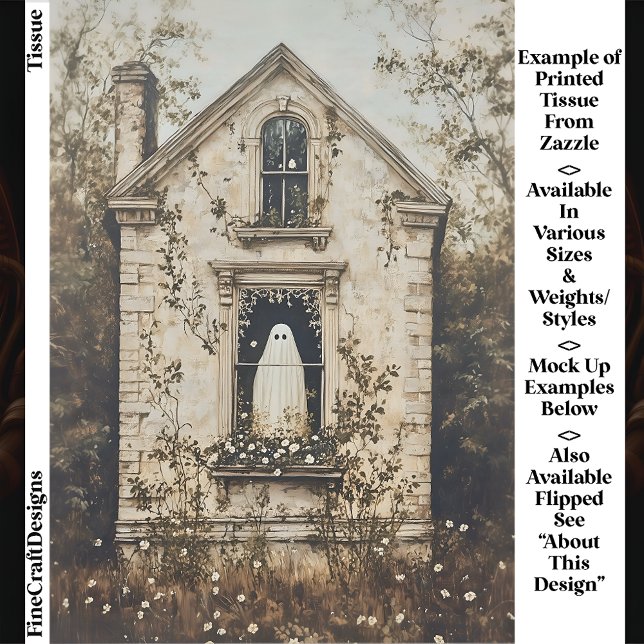 Papel De Seda Ghost in the Window, Haunted House DZ7L Decoupage  (Subido por el creador)