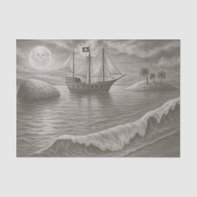 Papel De Seda Ghost Ship – Nautical Pirate (Anverso)