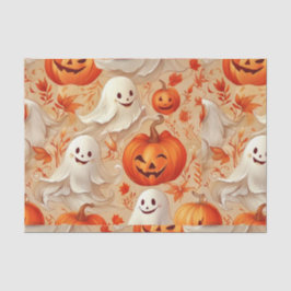 Papel De Seda Ghostly Pumpkin Whispers