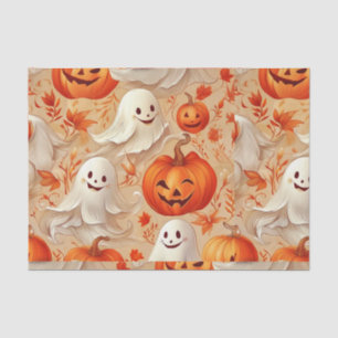 Papel De Seda Ghostly Pumpkin Whispers
