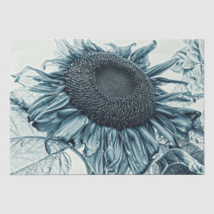 Papel De Seda Gigante Sunflower Arte de época Verde azulado Deco