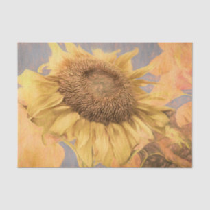 Papel De Seda Gigante Sunflower País Amarillo Arte de color gris