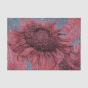 Papel De Seda Gigante Sunflower Vintage Textura de arte gris ros