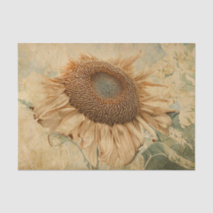 Papel De Seda Gigantes girasoles Amarillo Viejo Vintage Art Deco